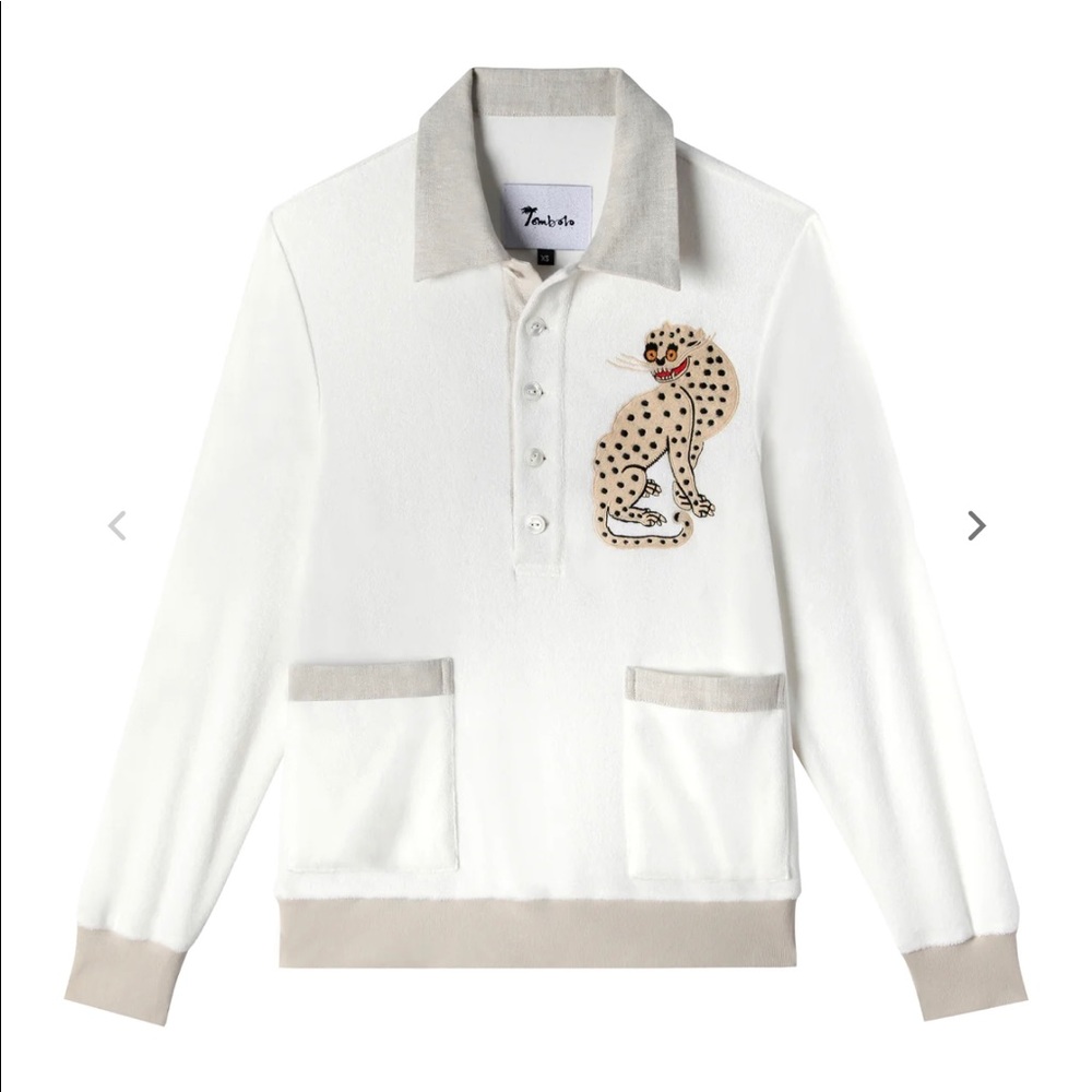 Tombolo Sun Leopard Long Sleeve Cabana Shirt